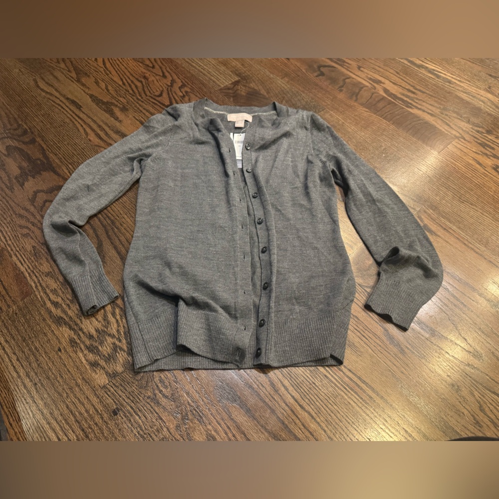 Banana Republic Factory Gray Cardigan Sweater